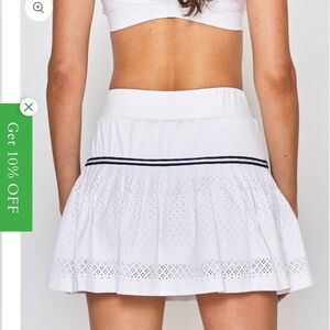 L’etoile NEW tennis pickleball pleated lace skort skirt dress white country club